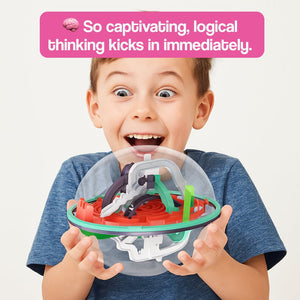 3D Gravity Maze toy navigating metal ball through checkpoints for kids' brain development