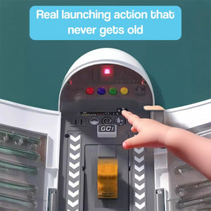Little Hero Command Center jumbo airplane toy with lights, sounds, ramp launcher, and rescue vehicles for kids ages 2+