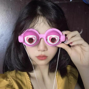 Set of colorful eye-shaped funny glasses prank toy for kids and teens
