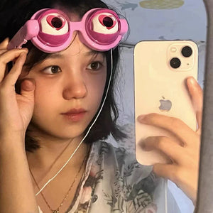 Colorful eye-shaped funny glasses prank toy set for kids aged 7-14