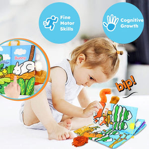 My First Farm & Feel Set wooden farm toy and animals tails sensory book for toddler play and skill development
