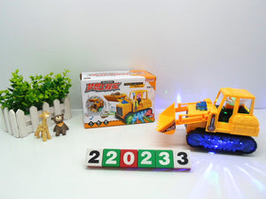 Electric Transparent Gear Excavator Toy with Sound and Light Effects
