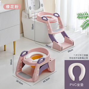 Non-slip Children's Toilet Training Seat with Step Stool Ladder