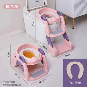 Non-slip Children's Toilet Training Seat with Step Stool Ladder