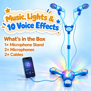 Complete Karaoke Microphone Set with LED Stand