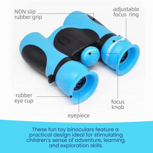 Small children's learning toy binoculars with optical eye protection for safe outdoor exploration and play