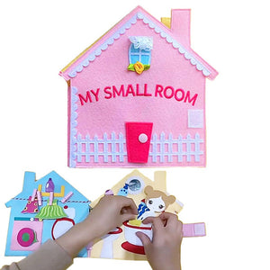 My Small Room Montessori interactive fabric quiet book with multi-activity educational panels for toddlers