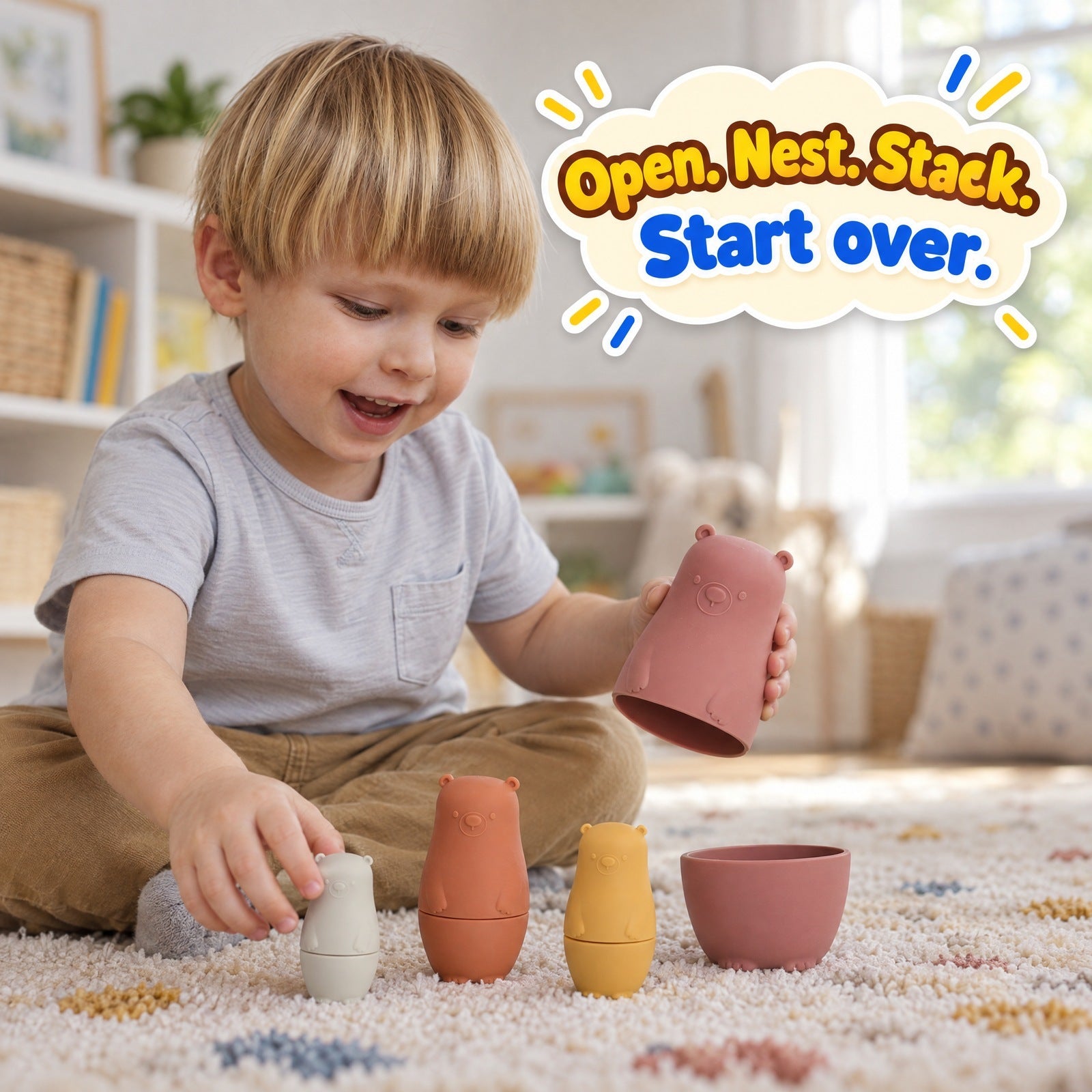 Silicone Nesting Bears