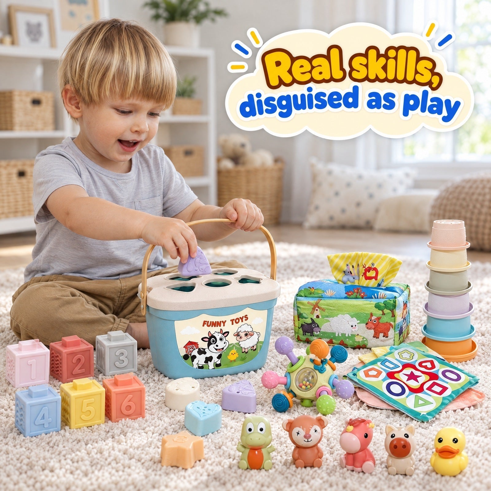 6-in-1 Soft Baby Learning Toy Set