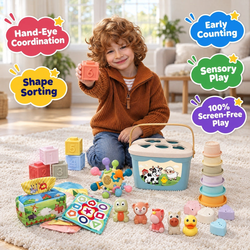 6-in-1 Soft Baby Learning Toy Set