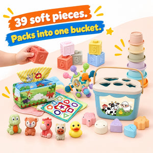 6-in-1 Soft Baby Learning Toy Set