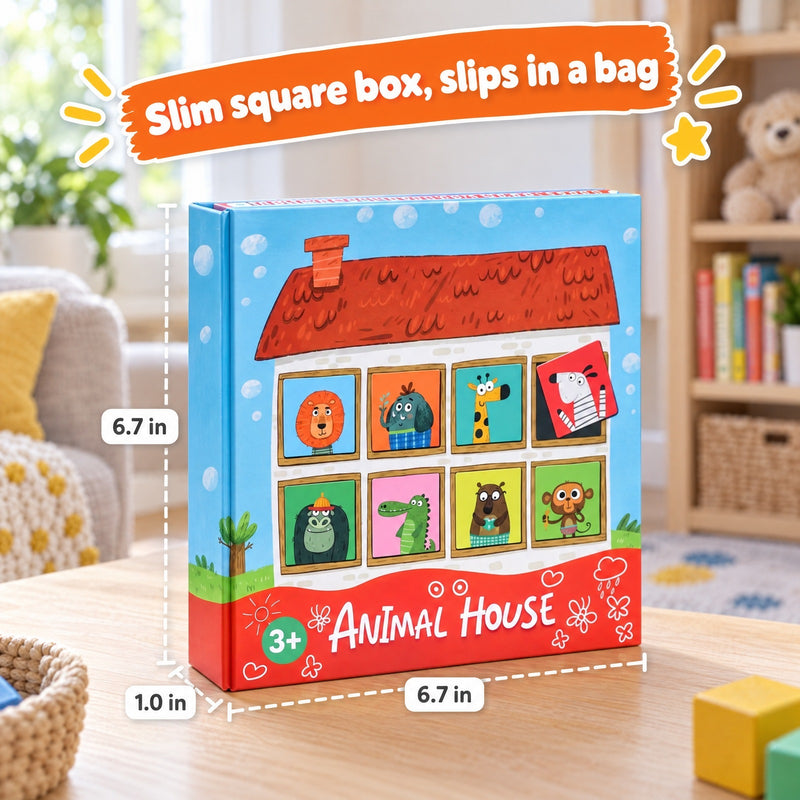 Magnetic Animal House Matching Game