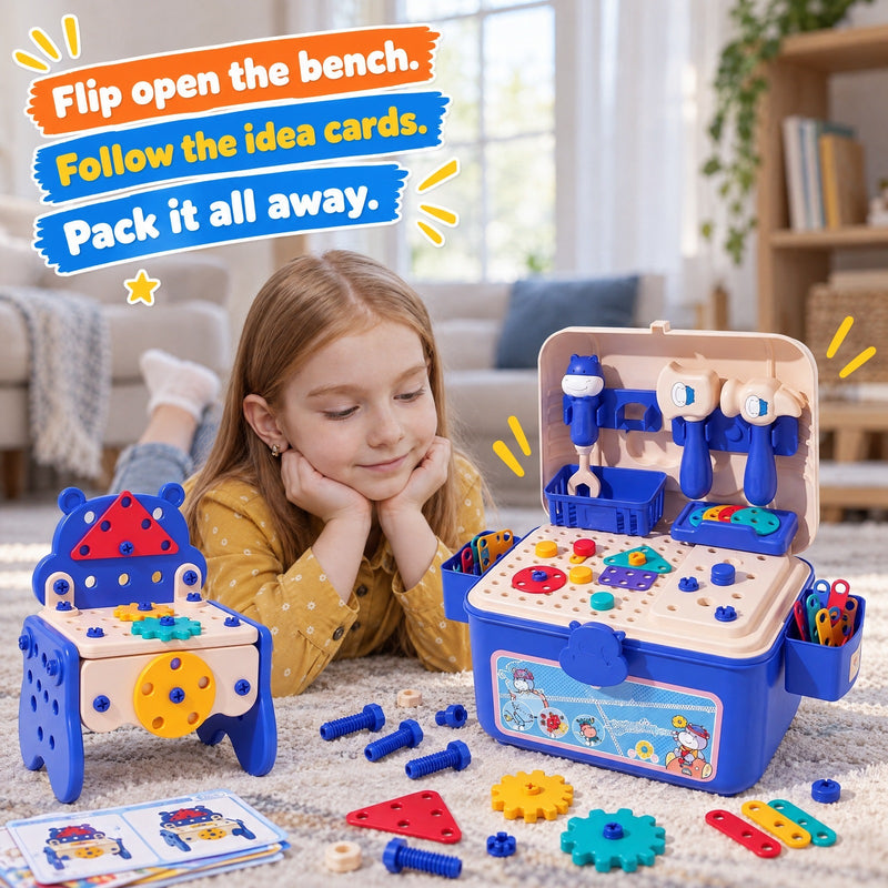 Kids' Tool Set & Workbench Electric Drill Tools & Building Pieces