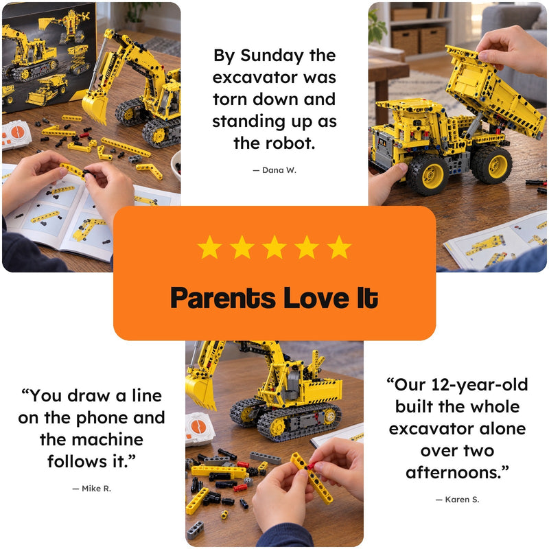 5-in-1 Remote Control Construction Building Block Kit
