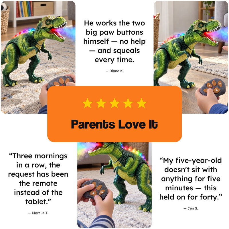 Remote Control Mist-Breathing T-Rex Dinosaur