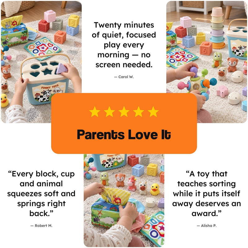 6-in-1 Soft Baby Learning Toy Set