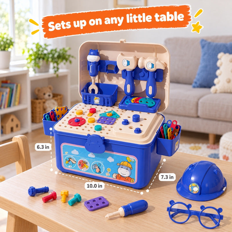 Kids' Tool Set & Workbench Electric Drill Tools & Building Pieces