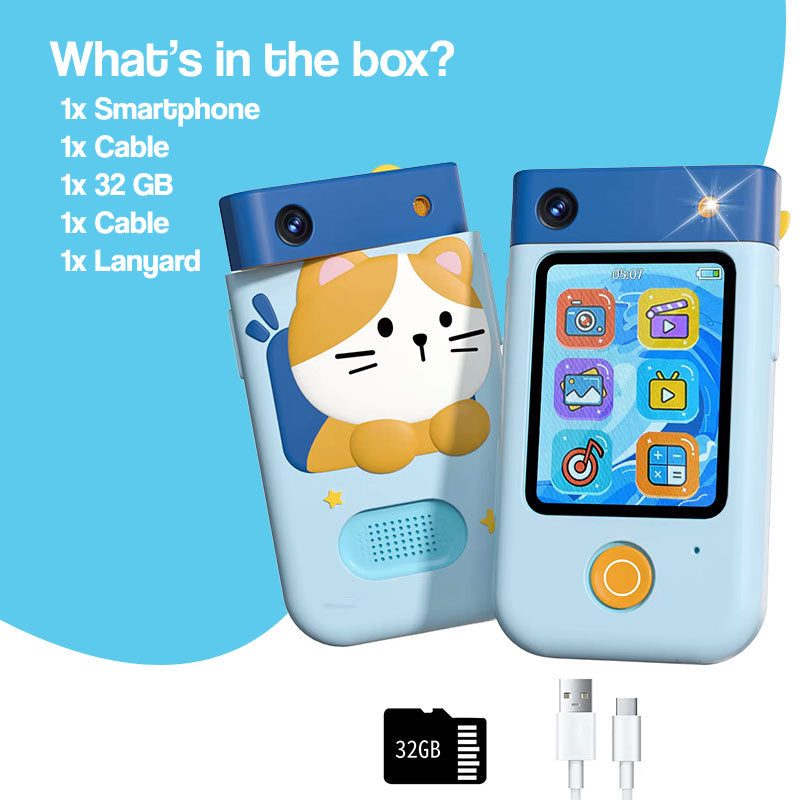 Eyfs Phones Interactive Kids Smartphone with Camera and Case - Little Learners Toys