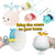 Ocean Adventure 4-in-1 Bath Play Bundle with light-up whale, foaming shark, surprise egg with duck, and wind-up swimming turtles bath toys for kids ages 3+