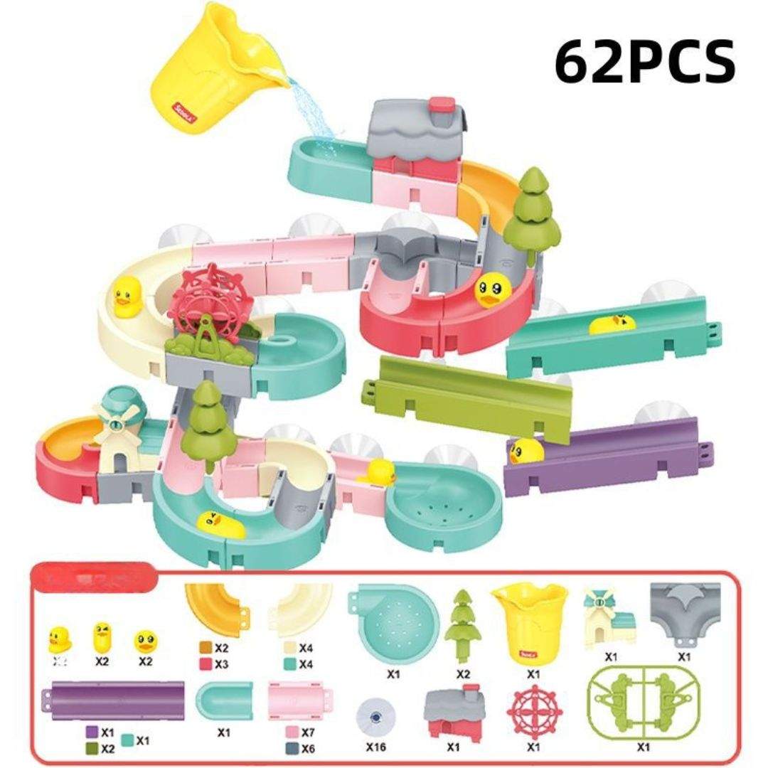Water Play Track Sliding DIY Bath Toy Set - Little Learners Toys