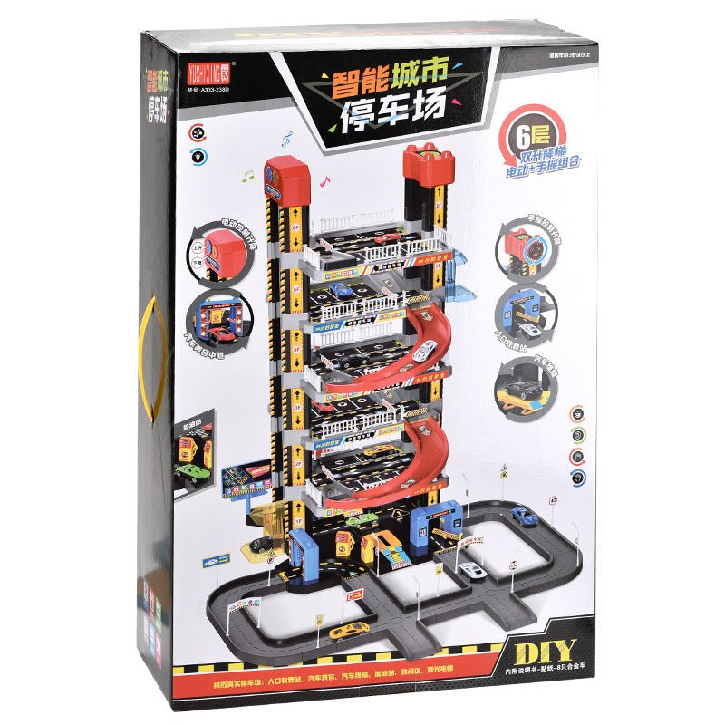 Smart City Parking Garage with Race Cars Toy Set