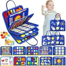 Montessori felt learning busy board for toddlers with interactive educational activities and portable design