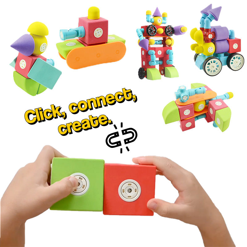 ClickBlox Soft Magnetic STEM Building Blocks