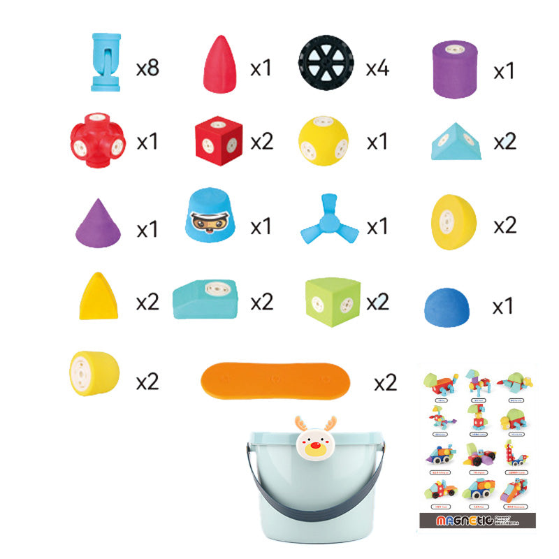 ClickBlox Soft Magnetic STEM Building Blocks