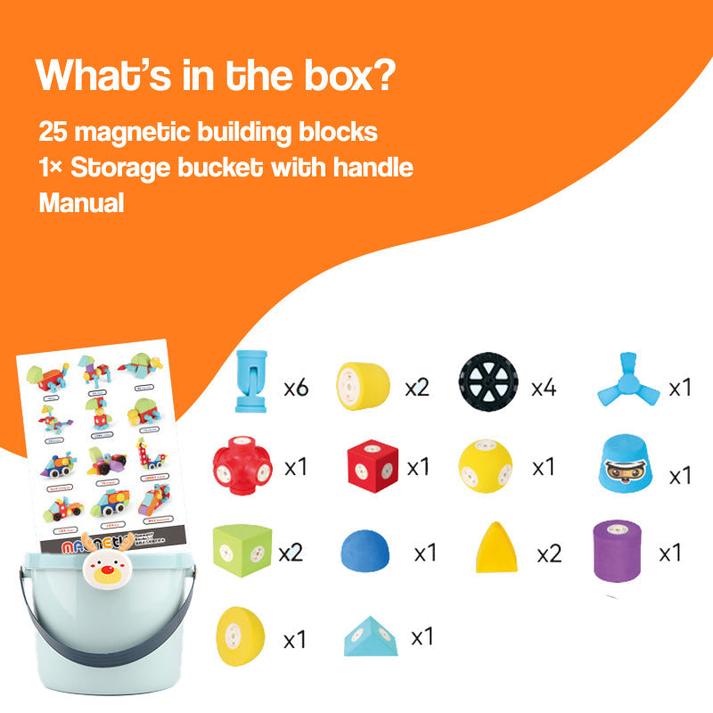 ClickBlox Soft Magnetic STEM Building Blocks