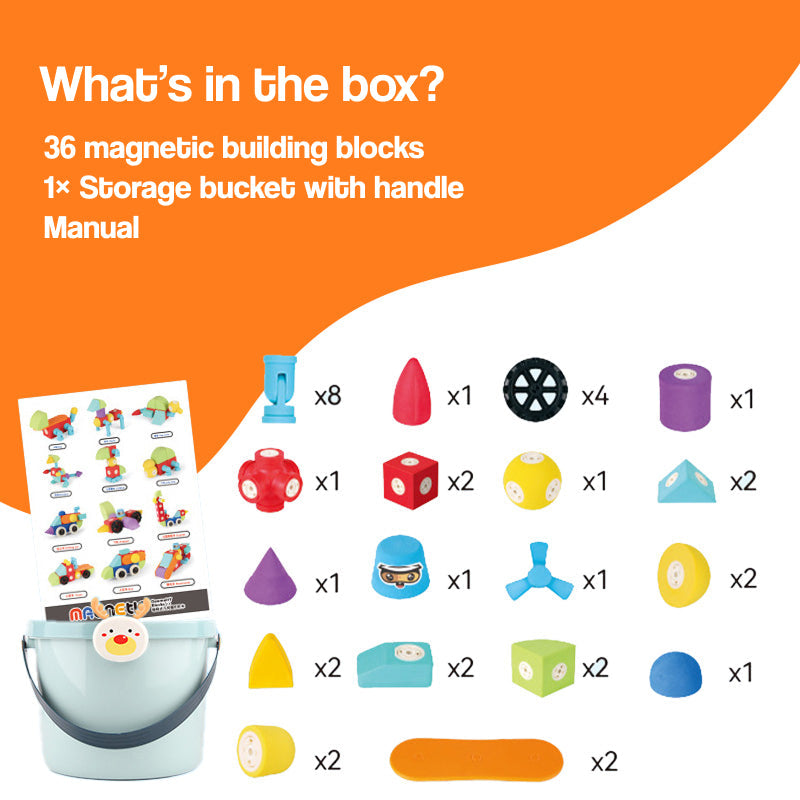 ClickBlox Soft Magnetic STEM Building Blocks