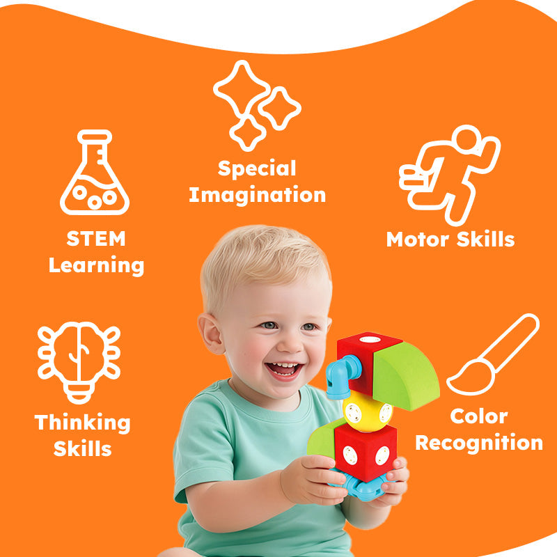 ClickBlox Soft Magnetic STEM Building Blocks