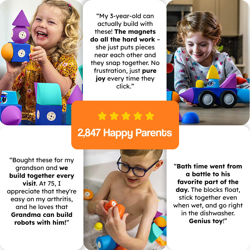 ClickBlox Soft Magnetic STEM Building Blocks