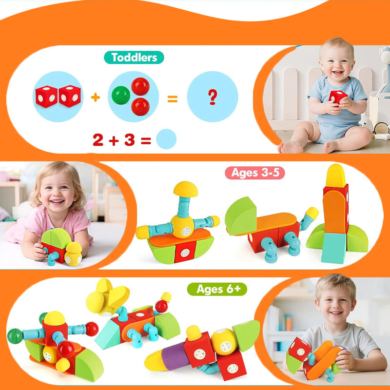 ClickBlox Soft Magnetic STEM Building Blocks