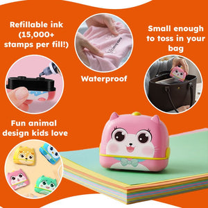 TinyStamper customized name stamp with waterproof ink for kids' belongings