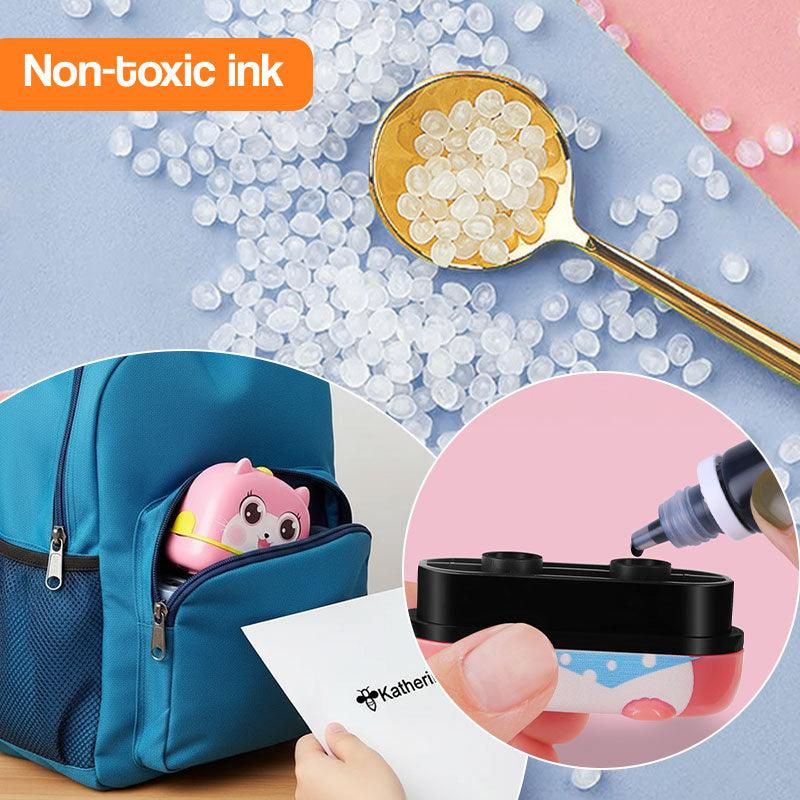 TinyStamper customized name stamp with waterproof ink for kids' belongings