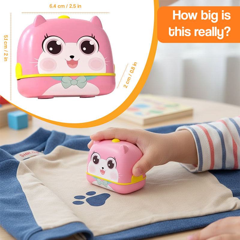 TinyStamper customized name stamp for kids' belongings with waterproof ink and refillable design
