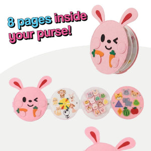 Montessori Felt Activity Book with 8 interactive felt pages for toddlers ages 1-4, screen-free and portable learning toy