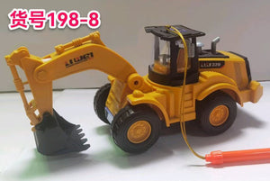 Electric Transparent Gear Excavator Toy with Sound and Light Effects