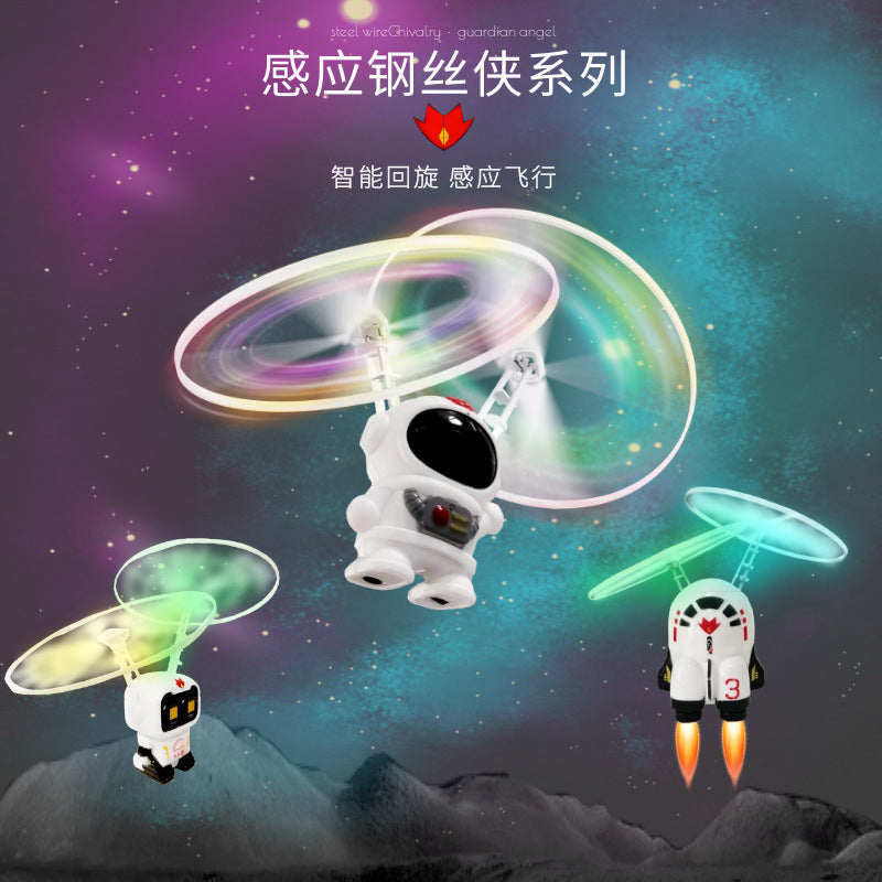 Astronaut Induction Flying Toy with LED Lights