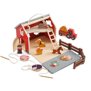 Wooden Montessori Educational Stacking Rocket & Building Block Toy Set
