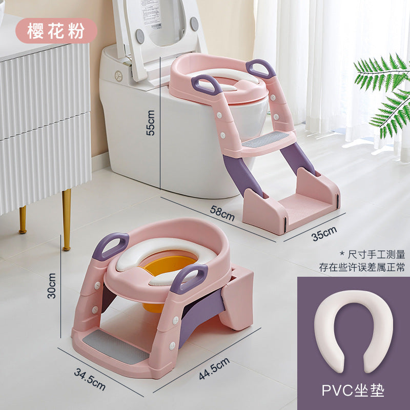 Non-slip Children's Toilet Training Seat with Step Stool Ladder
