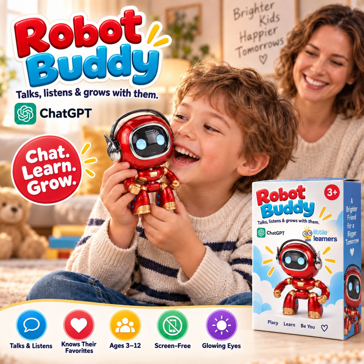 ChatGPT-Powered AI Talking Robot Buddy