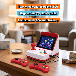 Mini Arcade Retro Game Console with Two Controllers