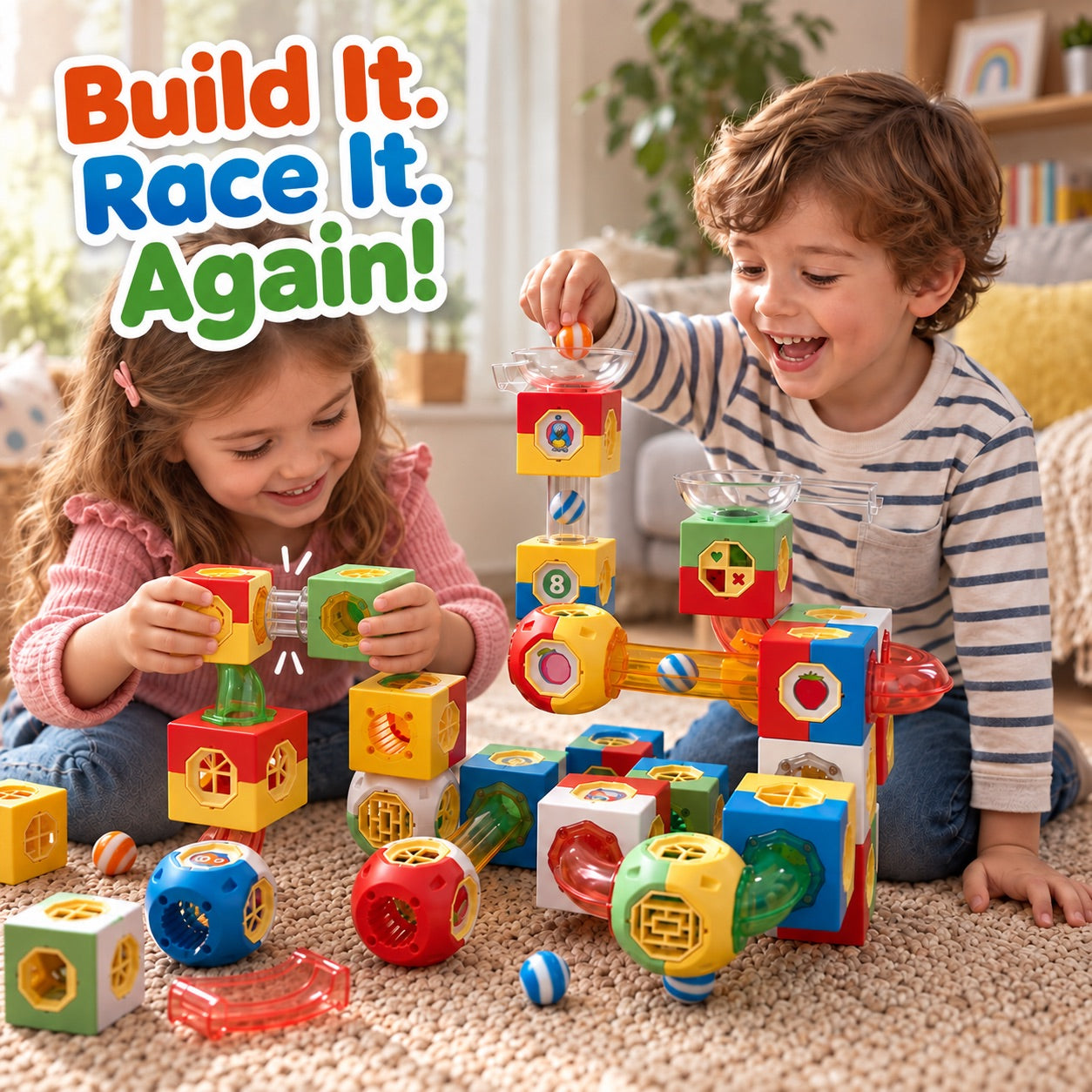 Marble Run Building Blocks Set