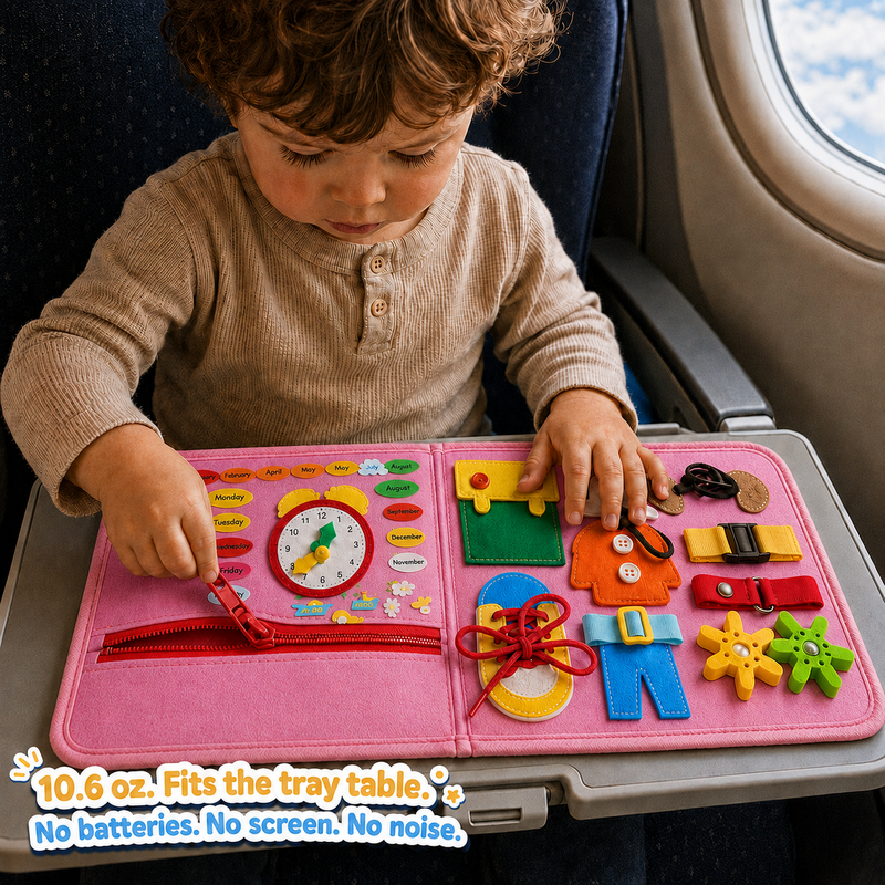Soft Quiet Book for Toddlers — Felt Busy Book with 20+ Activities