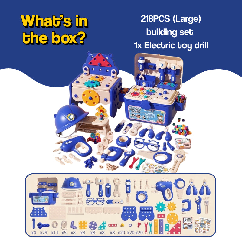 Kids' Tool Set & Workbench Electric Drill Tools & Building Pieces