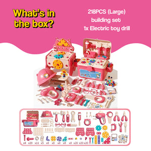Kids' Tool Set & Workbench Electric Drill Tools & Building Pieces