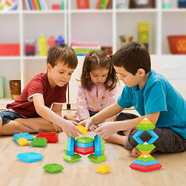 Pyramid Stack Building Blocks - Little Learners Toys