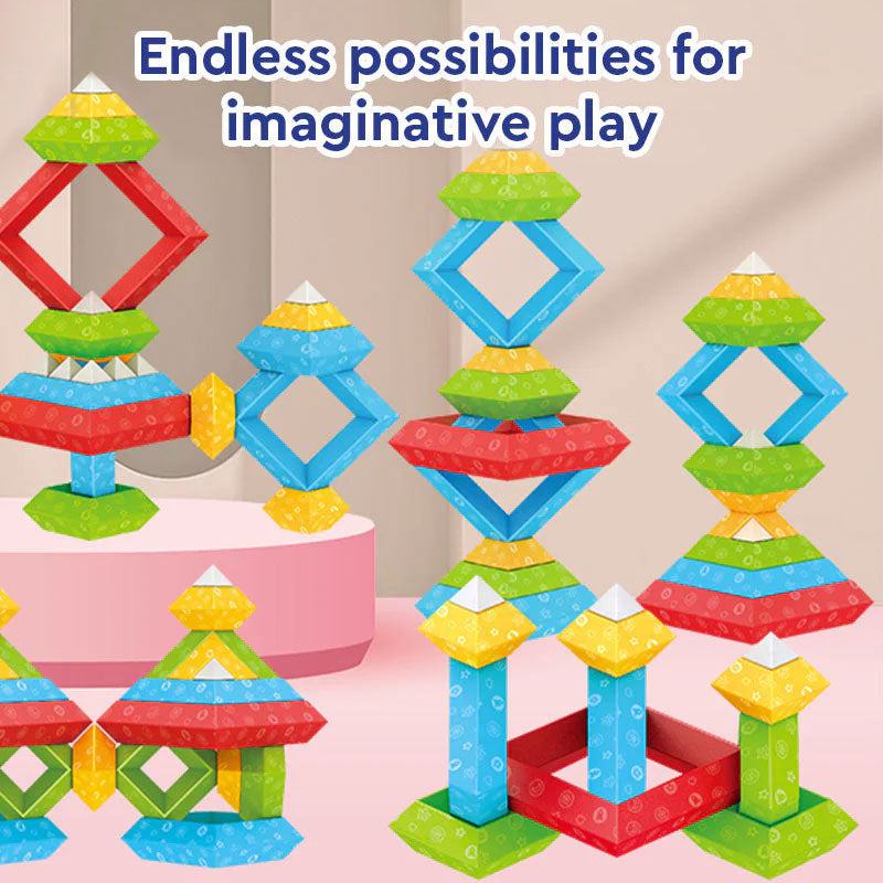 Pyramid Stack Building Blocks - Little Learners Toys