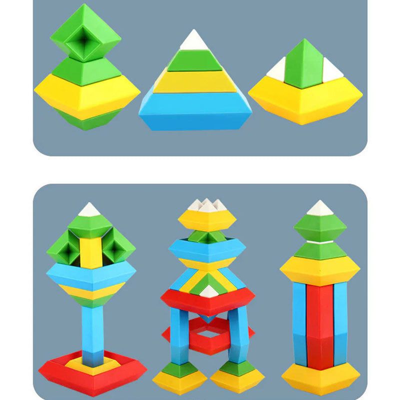 Pyramid Stack Building Blocks - Little Learners Toys